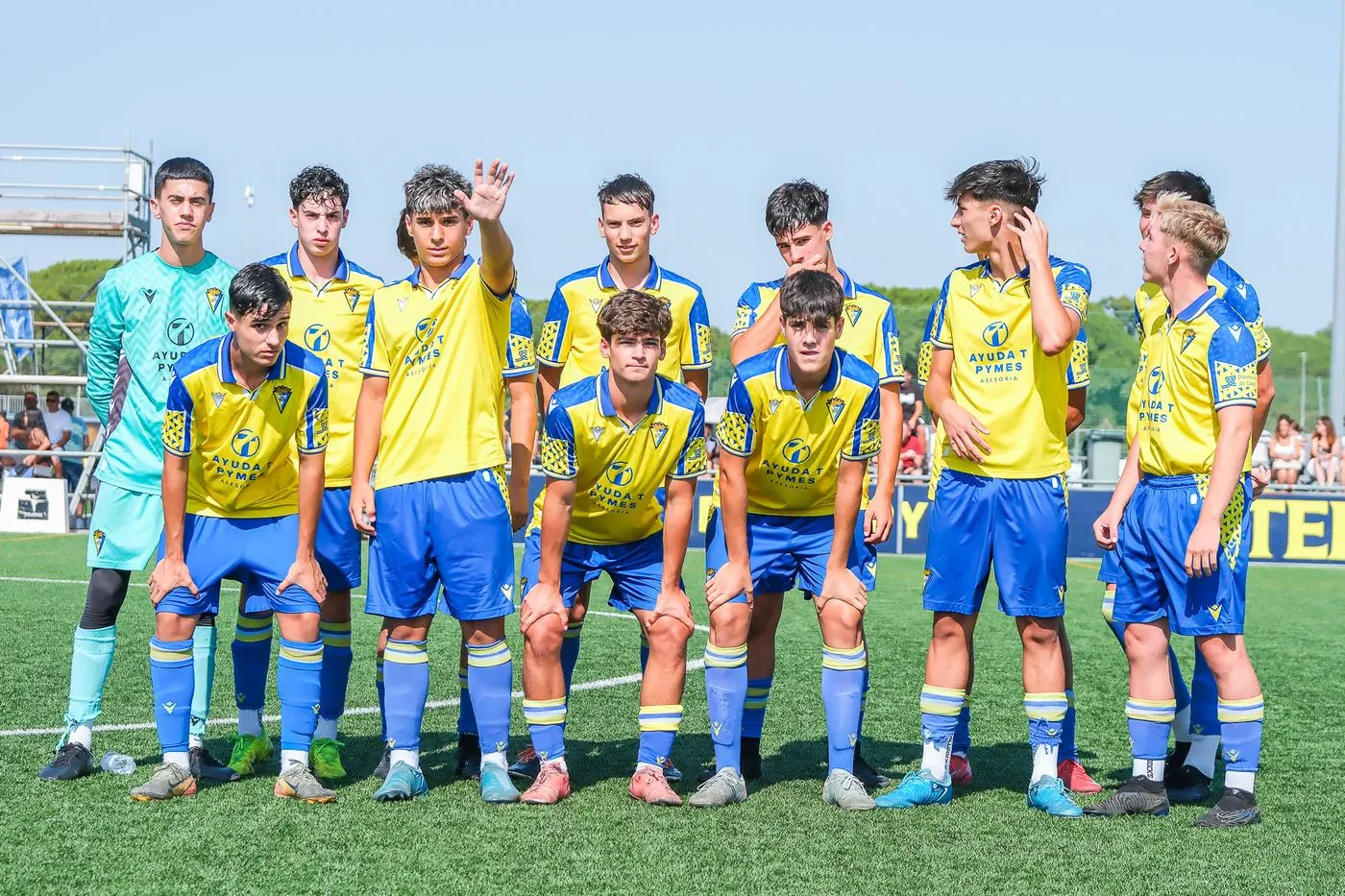 Equipo del Cádiz CF antes de la final cadete